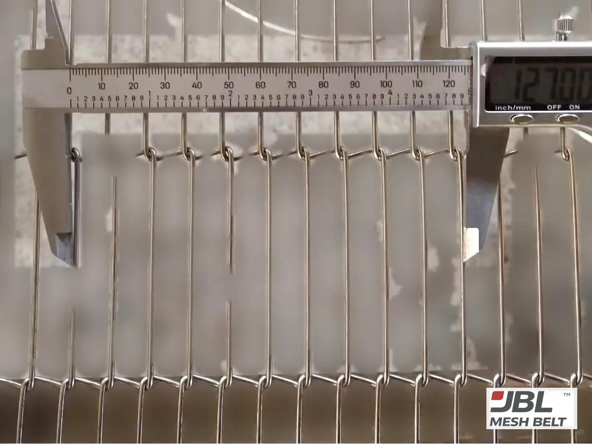 Ten pitches: 127.00 mm