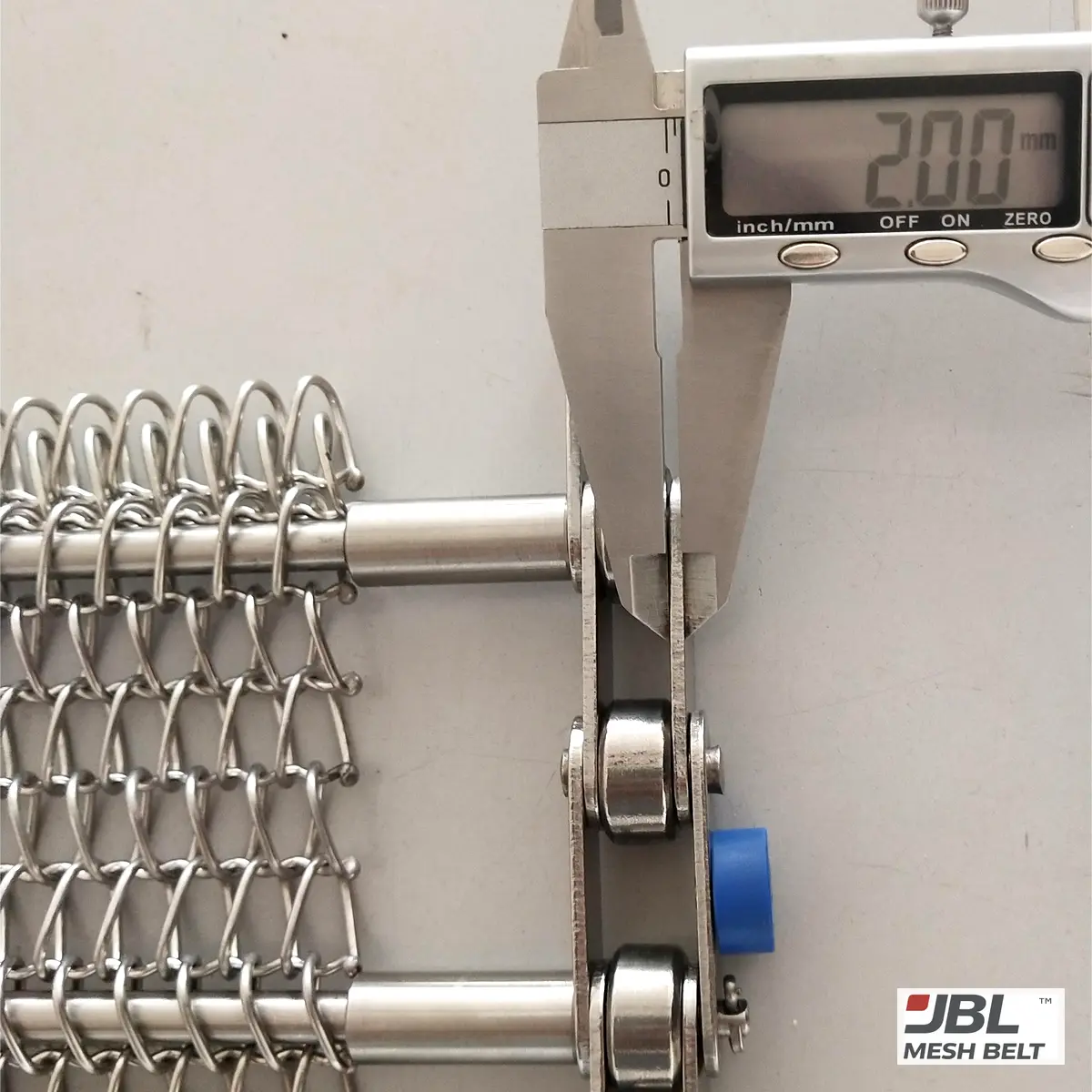 Chain plate on the sample: 2.00 mm