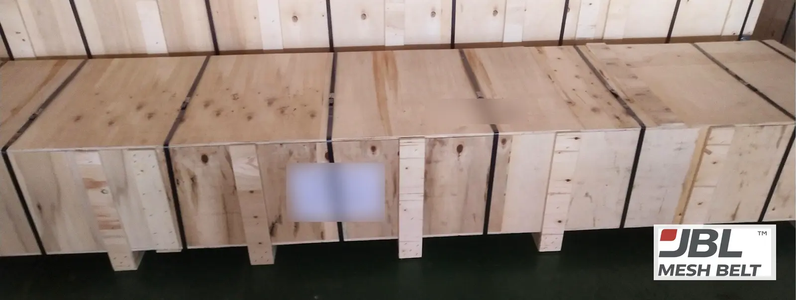 Crate strapped for export