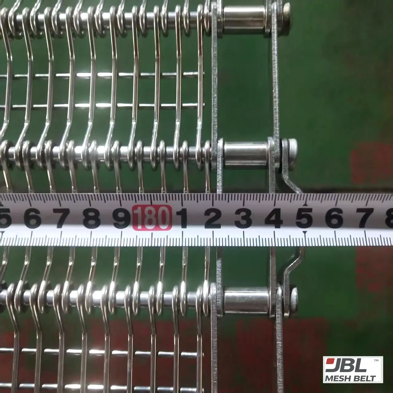 Chain pitch checked with a tape