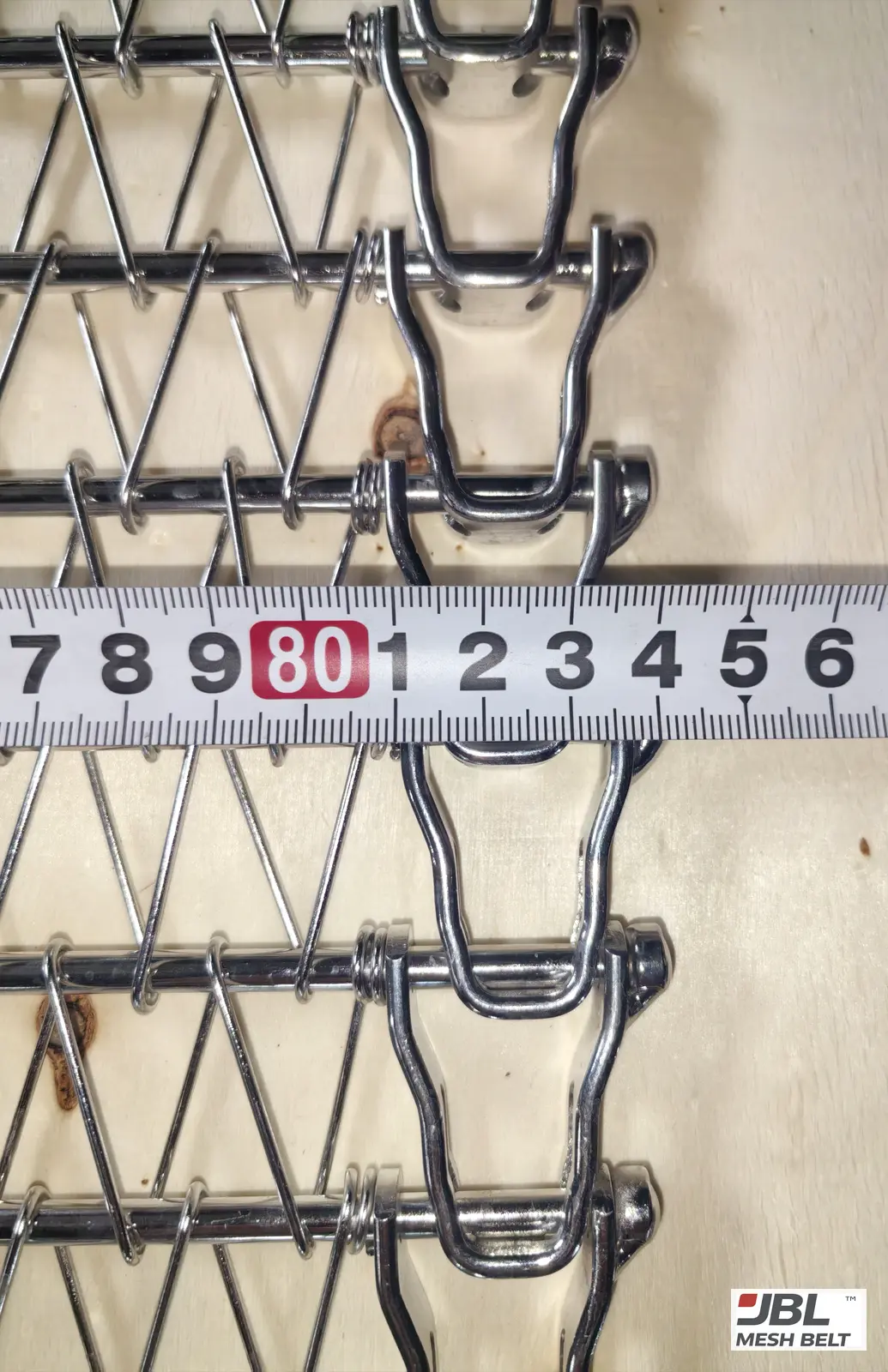 Bulk belt pitch checked with a tape