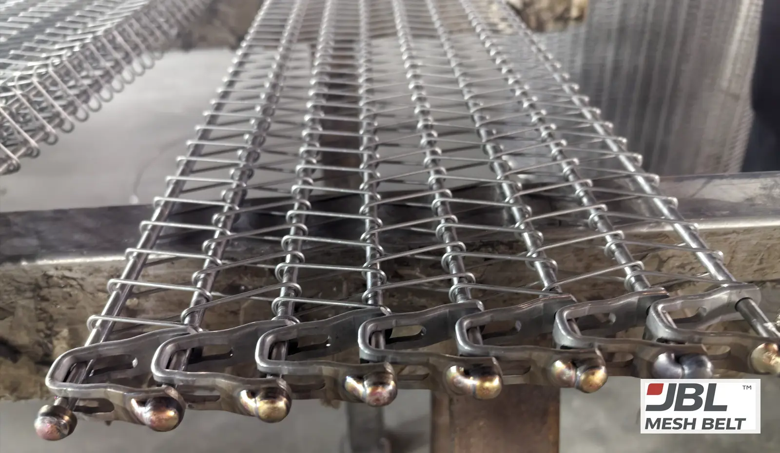 Trial run: welded rod heads along the edge