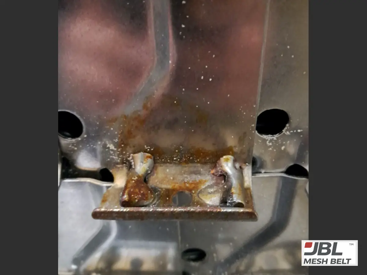What we reject: rust at a side plate weld