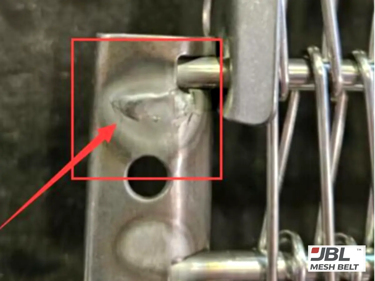 What we reject: plate damage at the rod end
