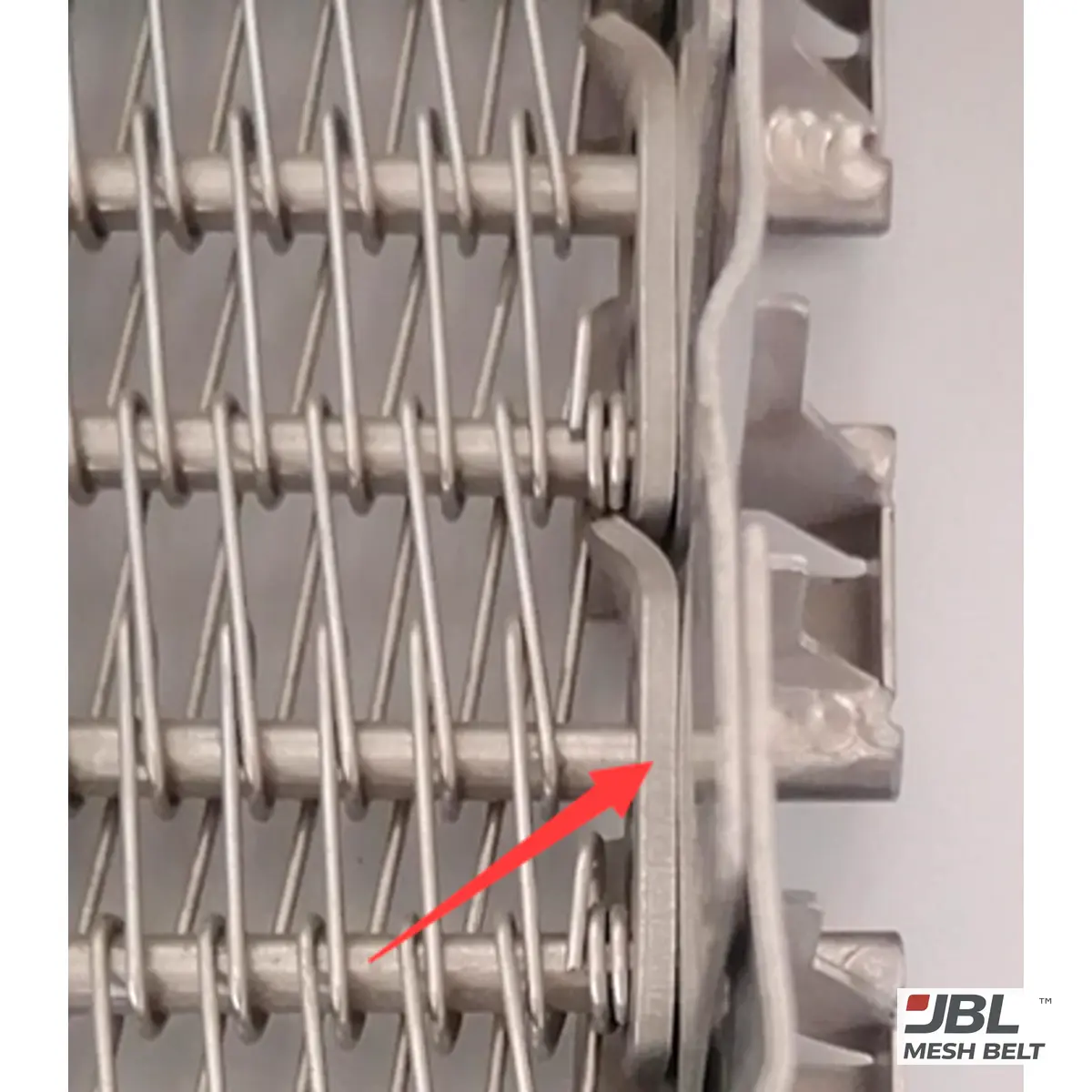 Reinforcement piece (arrow) on a heavy duty belt
