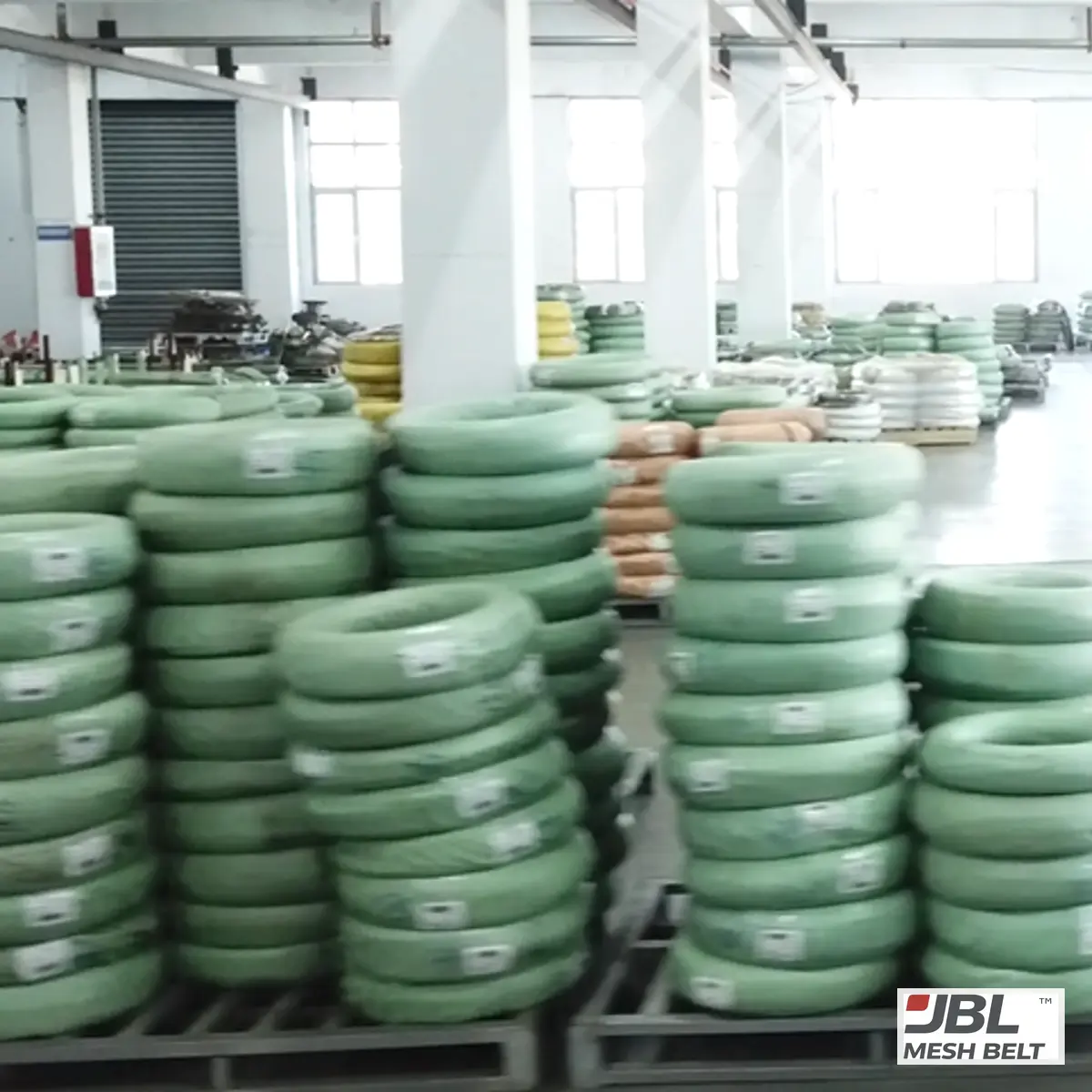 Wire coils stored by batch