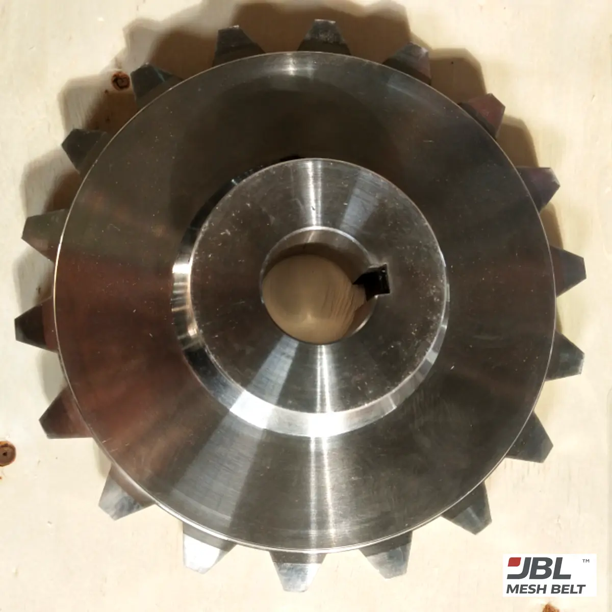 Steel sprocket at the final inspection gate