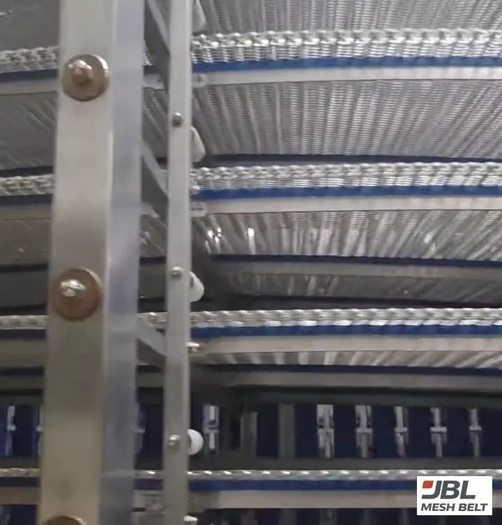 Spiral Freezer Belt Running in a Spiral Tower