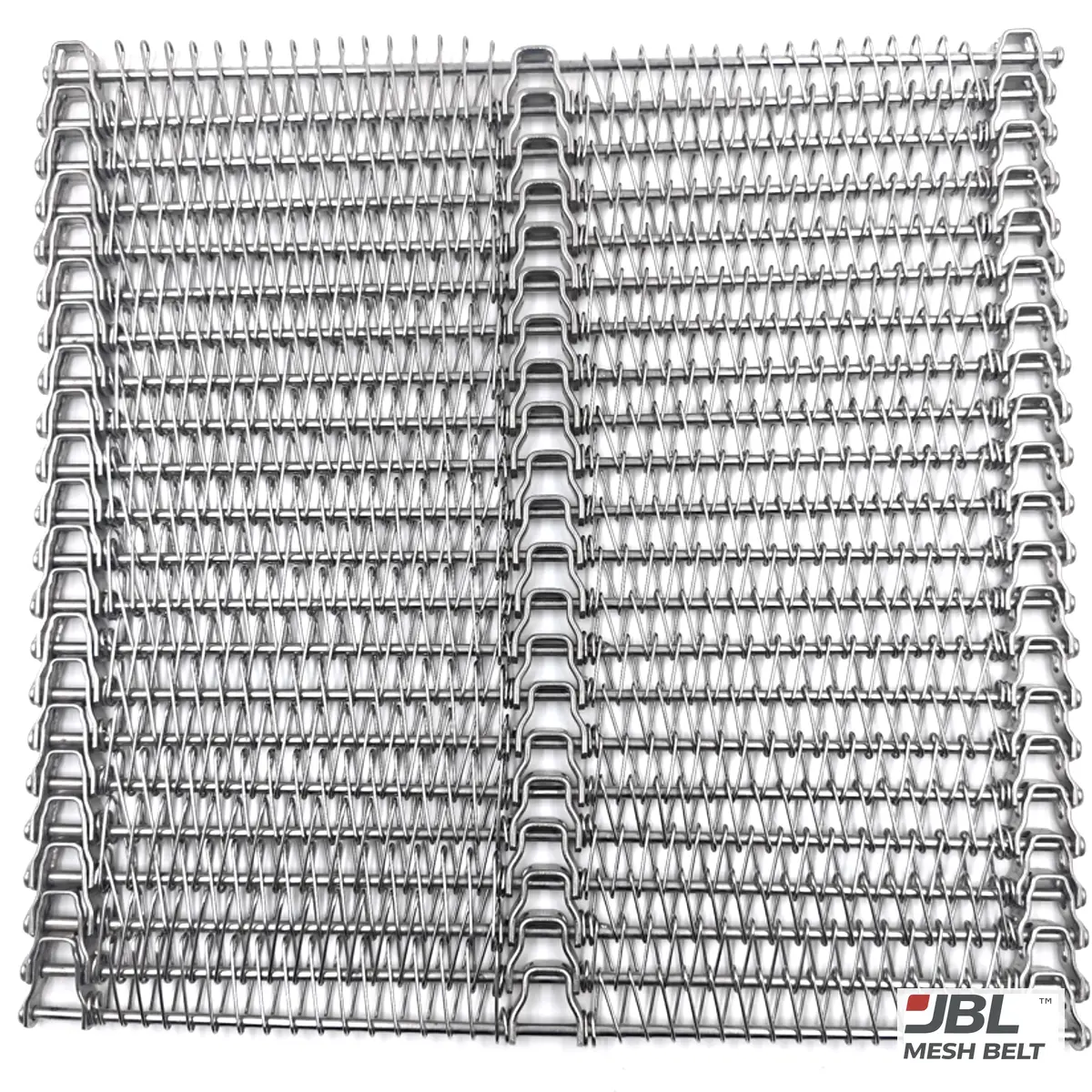 Small radius spiral belt: three-row links