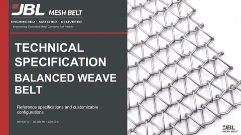 Balanced Weave Belt Technical Specification cover