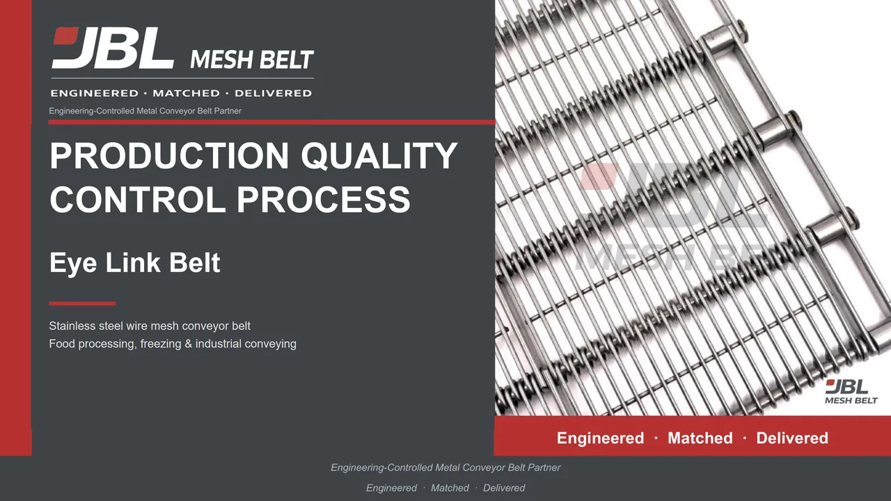Eye Link Belt Production & Quality Control, page 1 of 18
