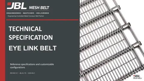 Eye Link Belt Technical Specification cover