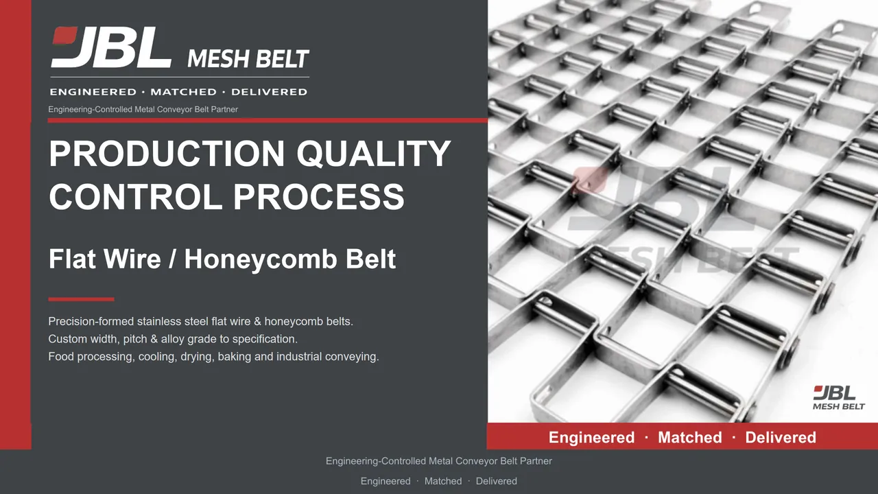Flat Wire / Honeycomb Belt Production & Quality Control, page 1 of 16