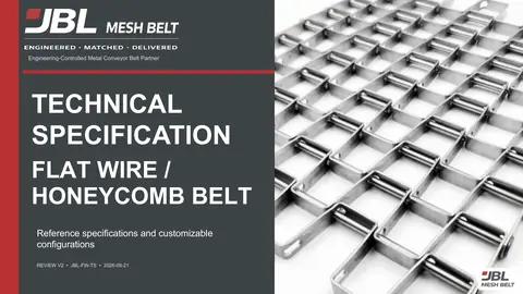 Flat Wire / Honeycomb Belt Technical Specification cover